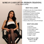 KOREAN LASH LIFT SEMI PRIVATE 2:1 TRAINING (DEPOSIT ONLY)
